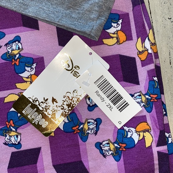 NWT Womens XXL Lularoe Disney Donald Duck Randy - Picture 3 of 4